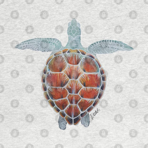 Watercolor Sea Turtle by JJacobs